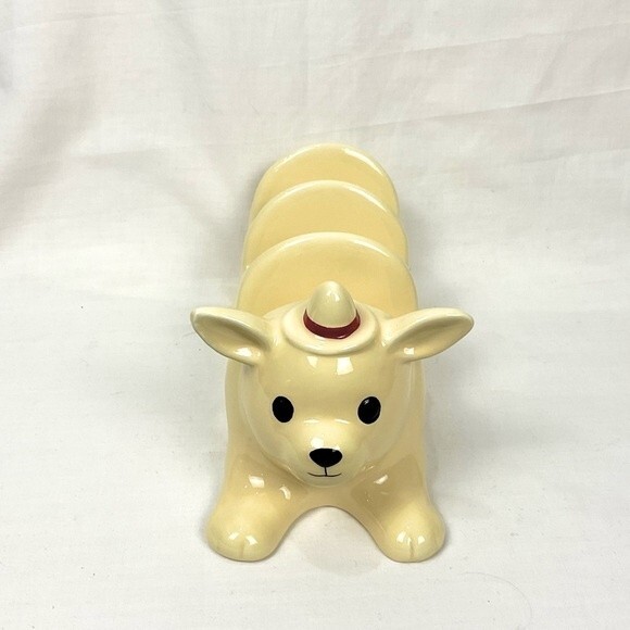 Rae Dunn Chihuahua Taco Holder Yellow Ceramic Dog Pup Puppy Taco Tuesday New - Picture 2 of 7